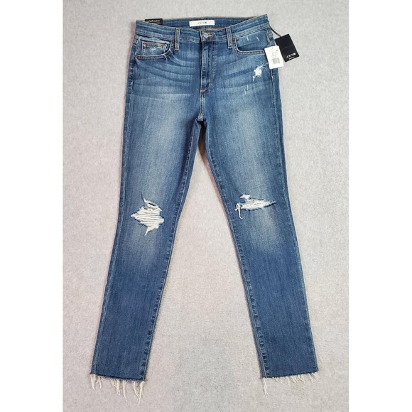 Joe's Jeans Denim - Joe's Jeans Womens 29 Blue High Rise Skinny Ankle Distressed Raw Hem Stretch